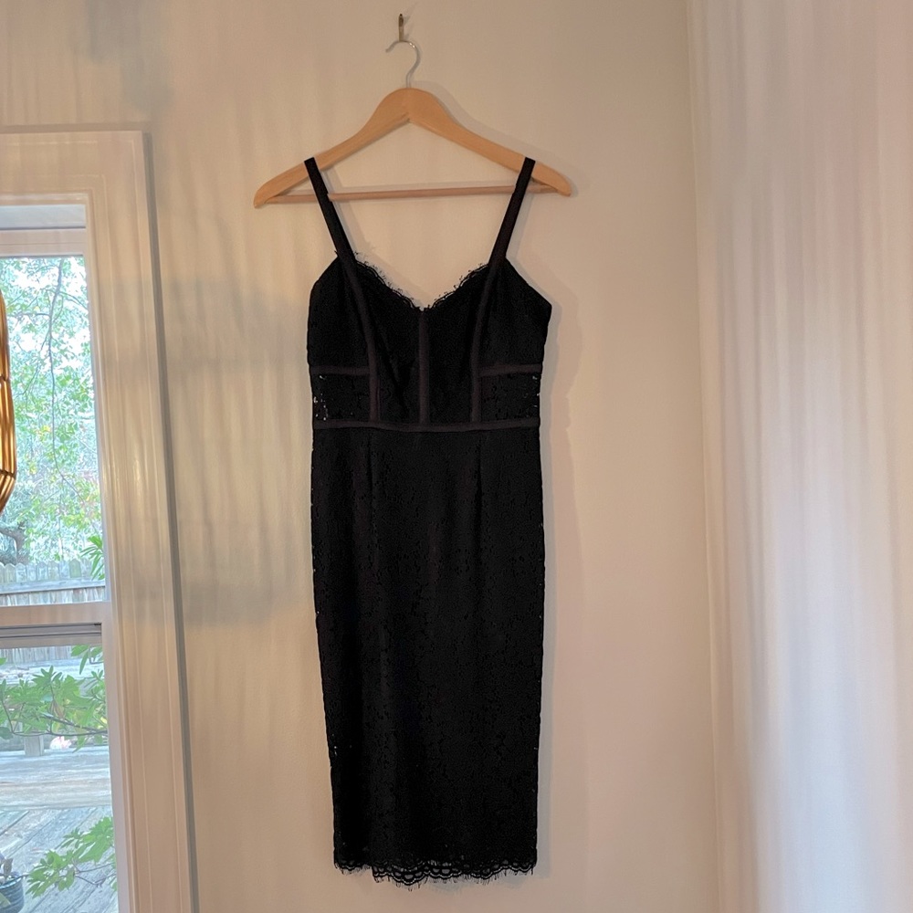 Express Black Lace Cocktail dress Eyelash lace size 2